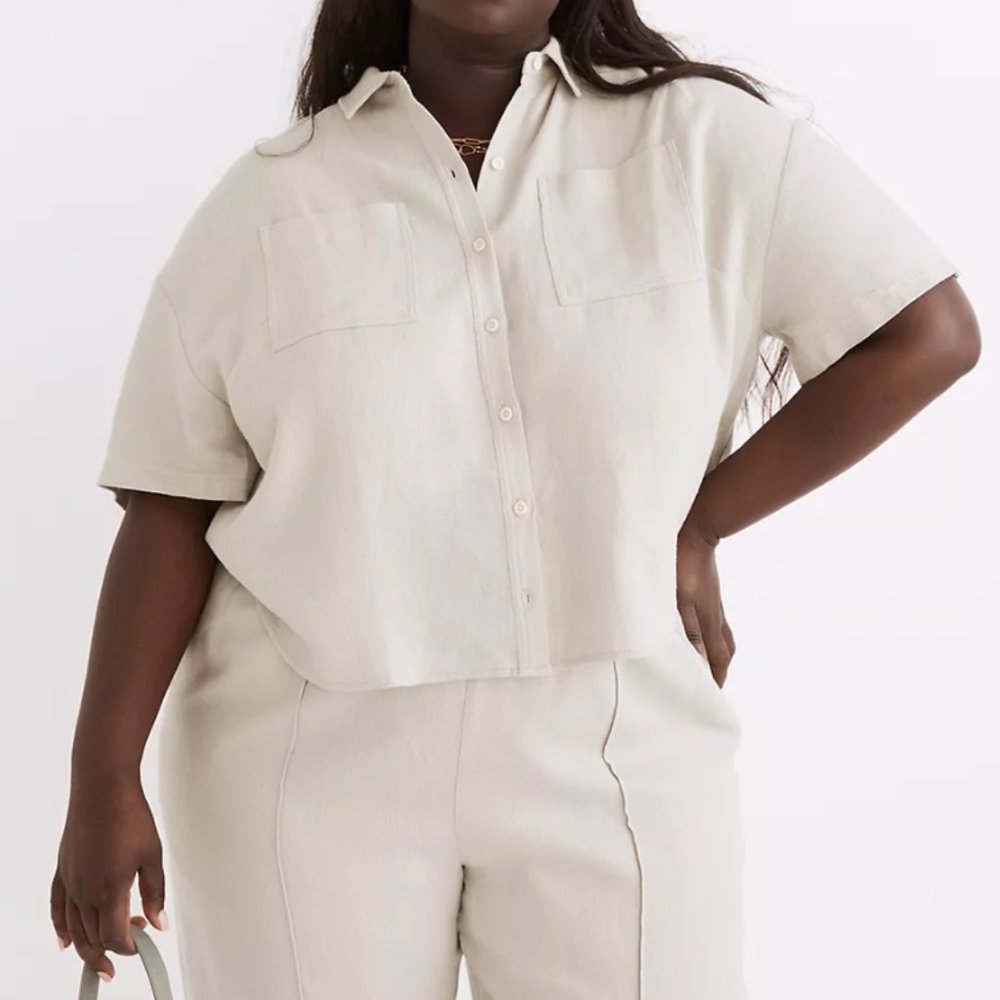 NWOT Madewell Breezewoven Beachside Shirttail Top